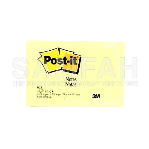 3M 655 3 X 5 POST IT NOTES