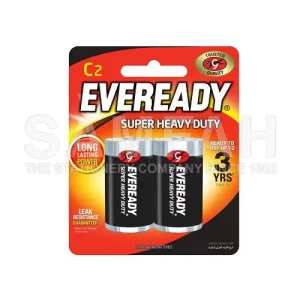 EVEREADY 1235BP2 BLACK BATTERY C 2S