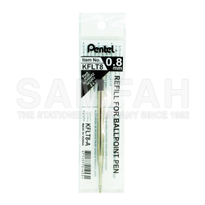 PENTEL KFLT8 BALL PEN REFILL M BK