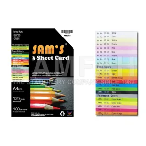 SAMS 3 SHEET CARD 10S DARK ASST