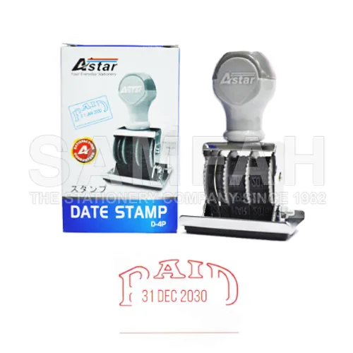 ASTAR D4P DATE STAMP PAID