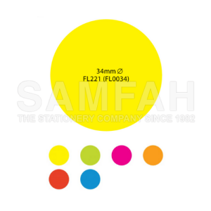 ASTAR 34MM FLUORESCENT SELF-ADHESIVE LABELS