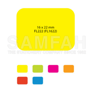 ASTAR 16MM X 22MM YELLOW FLUORESCENT SELF-ADHESIVE LABELS