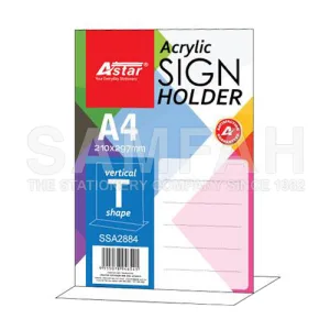 ASTAR VERTICAL T SHAPE ACRYLIC SIGN HOLDER