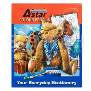ASTAR TEDDY BEAR 4” COLOUR PENCIL 12S