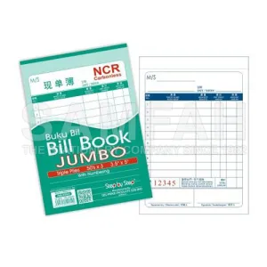 SBS 3.5X5X50 JUMBO BILL BOOK 50S