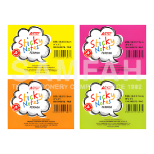 ASTAR COL.STICKY NOTES 100S 4″×3″