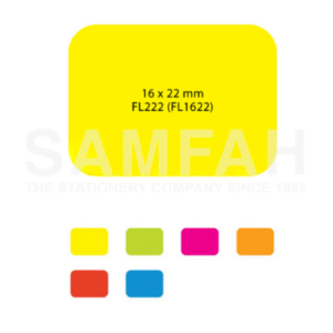 ASTAR 16MM X 22MM YELLOW FLUORESCENT SELF-ADHESIVE LABELS