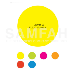 ASTAR 25MM FLUORESCENT SELF-ADHESIVE LABELS