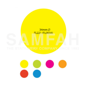 ASTAR 34MM FLUORESCENT SELF-ADHESIVE LABELS