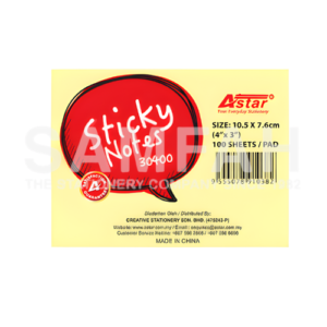 ASTAR STICKY NOTES 100S 4″×3″