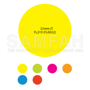 ASTAR 22MM FLUORESCENT SELF-ADHESIVE LABELS