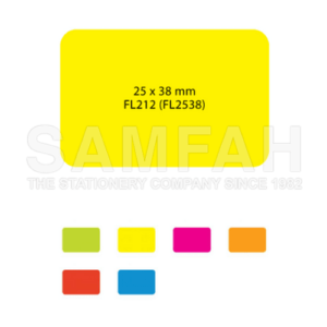 ASTAR 25MM X 38MM FLUORESCENT SELF-ADHESIVE LABELS