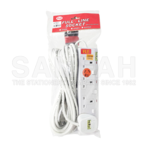 EXTENSION WIRE 10M WITH 4 GANGS