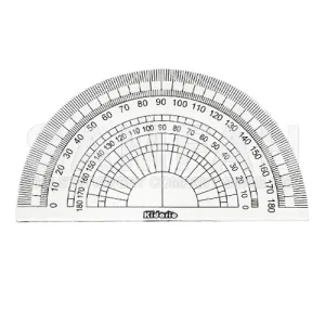 KIDARIO 180 DEGREE PROTECTOR RULER