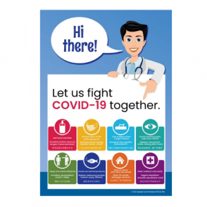 COVID-19 AWARENESS POSTER A4 WITH LAMINATE