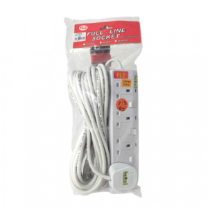 EXTENSION WIRE 10M WITH 4 GANGS