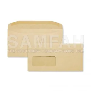 HORNBILL 90G WINDOW BROWN ENVELOPE 500S (4.5X9.5)