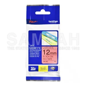 BROTHER TZ-431 12MM TAPE (BLACK ON RED)
