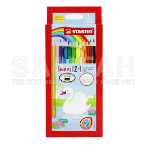 STABILO SWANS 12+1 COLOUR PENCIL 13S