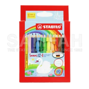 STABILO SWANS 12+1 COLOUR PENCIL 13S (SHORT)