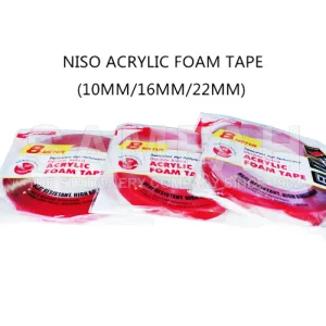 NISO ACRYLIC FOAM TAPE (10MM/16MM/22MM X 8M)