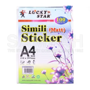 LUCKY STAR A4 SIMILI STICKER MATT