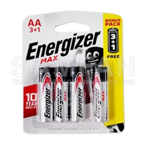 ENERGIZER 3+1 BATTERY AA 4S