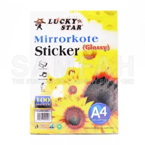 LUCKY STAR A4 MIRRORKOTE STICKER GLOSSY