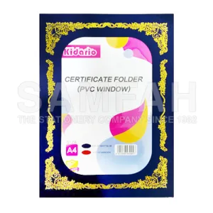 KIDARIO KCF-01 CERTIFICATE FOLDER – NAVY BLUE