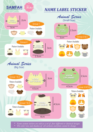 Name Label Value Packs-Animal (Small size)