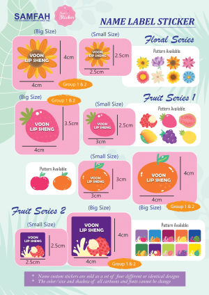 Name Label Value Packs-Fruit S2 (Big Size)