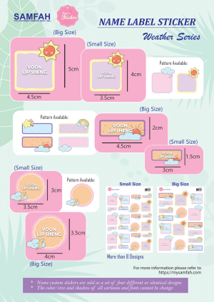 Name Label Value Packs-Weather (Small Size)