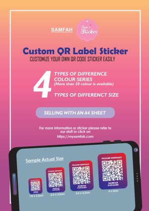 SAM’S CUSTOM QR LABEL STICKER MIX SIZE 33S