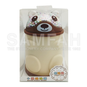 BEAR PIGGY COIN BOX CODED LOCK