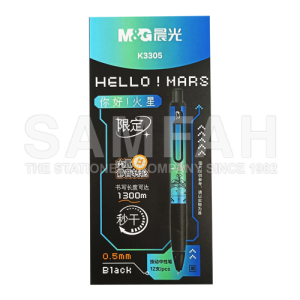 M&G HELLO! MARS 0.5 GEL PEN BK