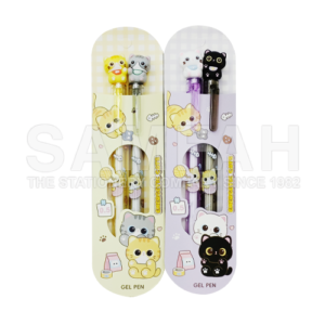 KK-3172 0.5 CAT GEL PEN BK 2S
